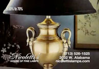 Nicoletti's House of Fine Lamps Ad